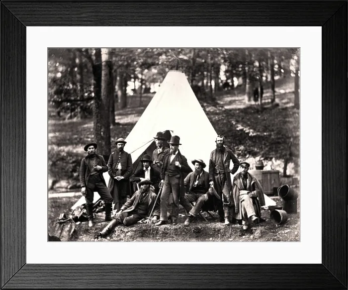 Framed Print : The Civil War, Scouts and guides to the Army of the Potomac, photograph by Alexander Gardner, 1862