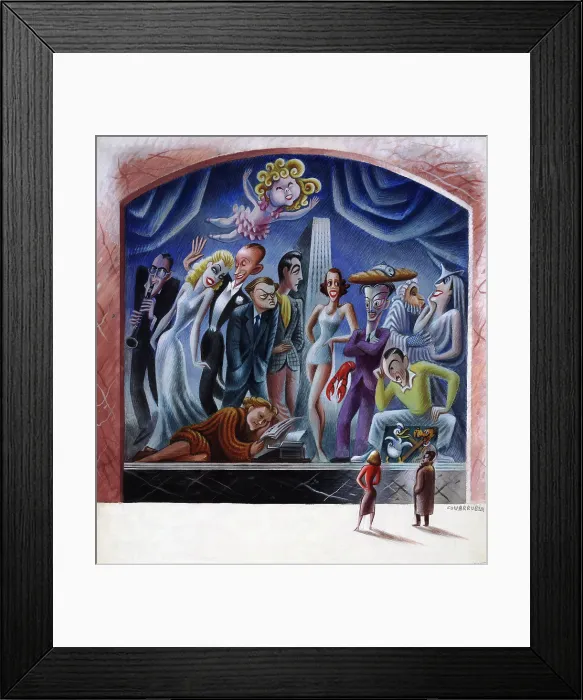 Framed Print : Miguel Covarrubias caricatures of most popular 1938 celebrities: Benny Goodman, Fred Astaire, Ginger Rogers, Orson Welles, Robert Taylor, Lily Pons, Salvador Dali, Alfred Lunt Framed Print : Miguel Covarrubias caricatures of most popular 1938 celebrities: Benny Goodman, Fred Astaire, Ginger Rogers, Orson Welles, Robert Taylor, Lily Pons, Salvador Dali, Alfred Lunt