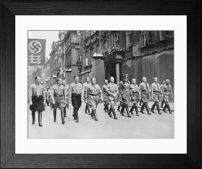 Framed Print : Adolf Hitler, Hermann Goering and others marching in Munich, November 1937 Framed Print : Adolf Hitler, Hermann Goering and others marching in Munich, November 1937