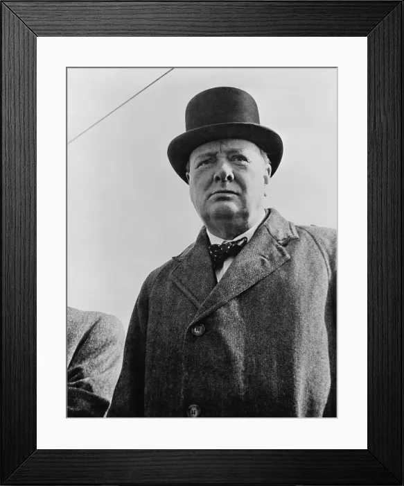 Framed Print : Winston Churchill (1874-1965), Britain's wartime leader in 1942