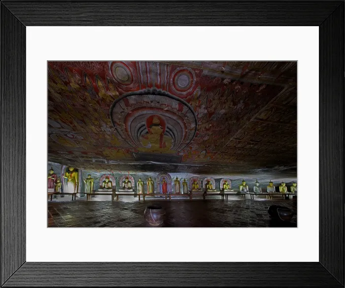 Framed Print : EGYPT. Dayr al-Bahri. Temple of Hatshepsut. Dambulla Cave Temple, also known as the Golden Temple of Dambulla. AISA / Everett Collection**US SALES ONLY**