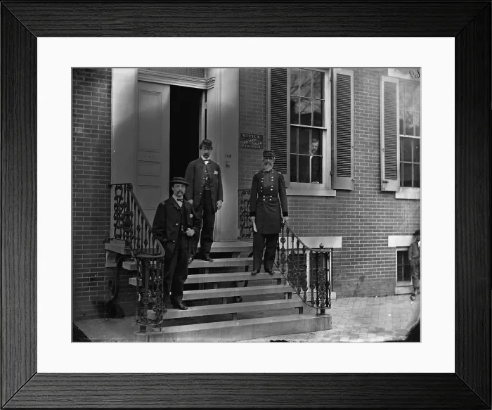 Framed Print : The Civil War, General William Hoffman, Commissary General of Prisoners, and staff, Washington DC, photograph, April, 1865