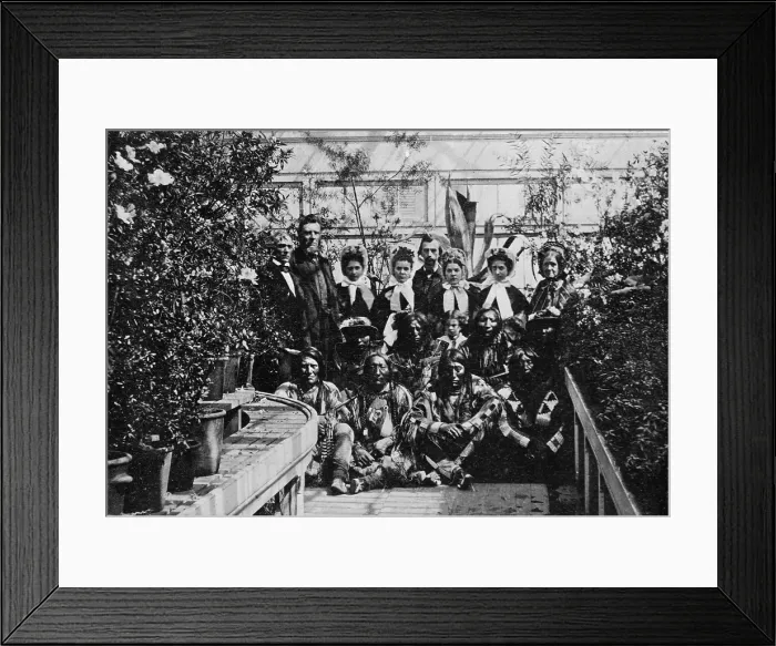Framed Print : The Civil War, in the White House Conservatory during the Civil War, the Southern Plains delegation, interpreter William Simpson Smith, and agent Samuel G Framed Print : The Civil War, in the White House Conservatory during the Civil War, the Southern Plains delegation, interpreter William Simpson Smith, and agent Samuel G
