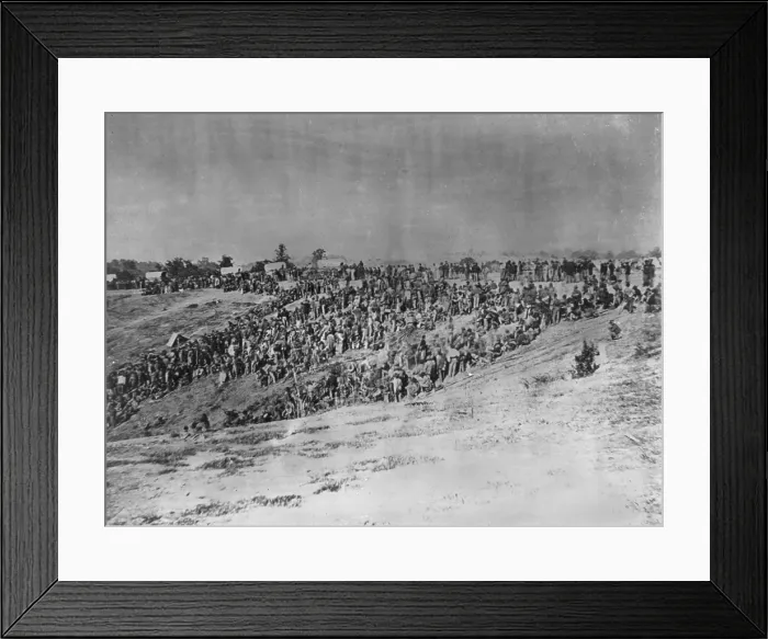 Framed Print : The Civil War, Confederate prisoners at Belle Plain, captured at Spotsylvania, Virginia, photograph, May, 1864 Framed Print : The Civil War, Confederate prisoners at Belle Plain, captured at Spotsylvania, Virginia, photograph, May, 1864