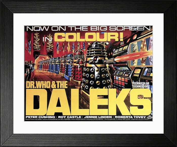 Framed Print : DR. WHO AND THE DALEKS, poster, 1965 Framed Print : DR. WHO AND THE DALEKS, poster, 1965
