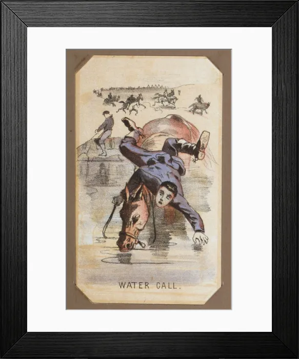 Framed Print : The Civil War, Life in Camp, Water Call, souvenir card showing the daily life of Union soldiers on the front, in the camp and on furlough, chromolithograph by Winslow Homer
