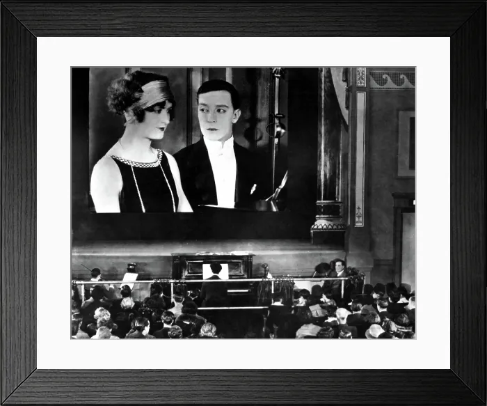 Framed Print : SHERLOCK JR. Kathryn McGuire, Buster Keaton, 1924, movie theater