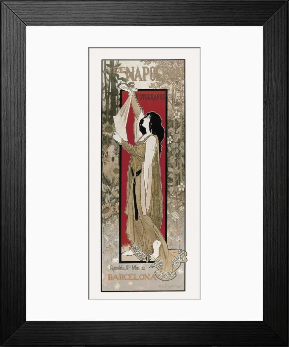 Framed Print : RIQUER, Alexandre de (1856-1920). Napolen fotgrafos. 1895-1900. Poster advertising a photographic house. Modernism. Painting. AISA / Everett Collection**US SALES ONLY** Framed Print : RIQUER, Alexandre de (1856-1920). Napolen fotgrafos. 1895-1900. Poster advertising a photographic house. Modernism. Painting. AISA / Everett Collection**US SALES ONLY**