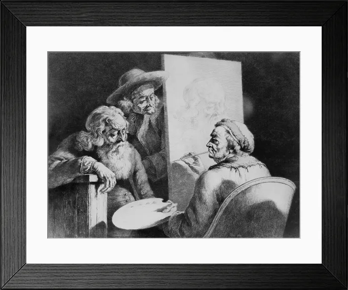 Framed Print : THE GRAND SCHOOL MASTER, 1780, is a self-portrait etching of Jean-Jacques de Boissieu (1736-1810) Framed Print : THE GRAND SCHOOL MASTER, 1780, is a self-portrait etching of Jean-Jacques de Boissieu (1736-1810)