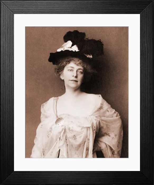 Framed Print : Alice Pike Barney (1857-1931), American socialite and painter, grew up in a wealthy and cultured family in Cincinnati and New York