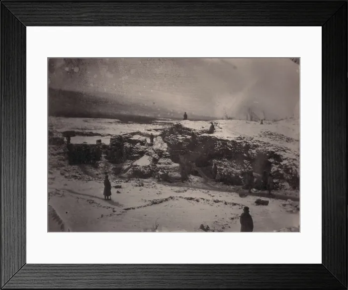 Framed Print : Siberia, prison guards surrounding a placer mine at Kara, Transbaikalia, where hard labor convicts are working, original title: Convicts working in a placer mine Framed Print : Siberia, prison guards surrounding a placer mine at Kara, Transbaikalia, where hard labor convicts are working, original title: Convicts working in a placer mine
