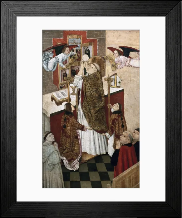 Framed Print : Mass of St. Martin. 15th c. Castilian school. Oil on wood. SPAIN. Bilbao. Bilbao Fine Arts Museum. AISA / Everett Collection (8444)**US SALES ONLY** Framed Print : Mass of St. Martin. 15th c. Castilian school. Oil on wood. SPAIN. Bilbao. Bilbao Fine Arts Museum. AISA / Everett Collection (8444)**US SALES ONLY**