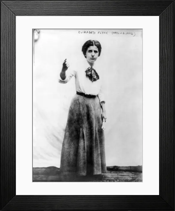 Framed Print : Elizabeth Gurley Flynn, labor organizer and Wobbly, ca. 1910s Framed Print : Elizabeth Gurley Flynn, labor organizer and Wobbly, ca. 1910s