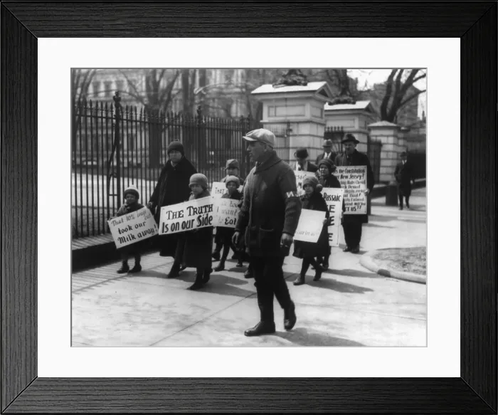 Framed Print : Four adults and six children from Passaic