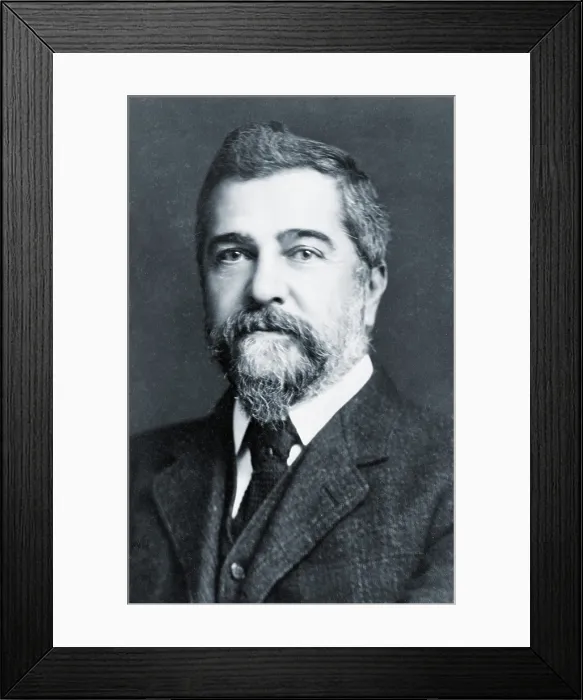 Framed Print : Louis Comfort Tiffany (1848-1933), achieved his greatest artistic success in his Art Nouveau glass work. He was the son of Charles Lewis Tiffany, founder of Tiffany and Company