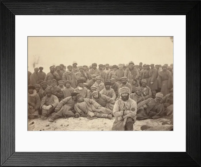 Framed Print : Siberia, A group of hard-labor convicts, photograph, 1885-1886