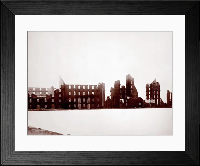 Framed Print : The Civil War, the ruins of the Gallego Flour Mills, Richmond, Virginia, April, 1865 Framed Print : The Civil War, the ruins of the Gallego Flour Mills, Richmond, Virginia, April, 1865