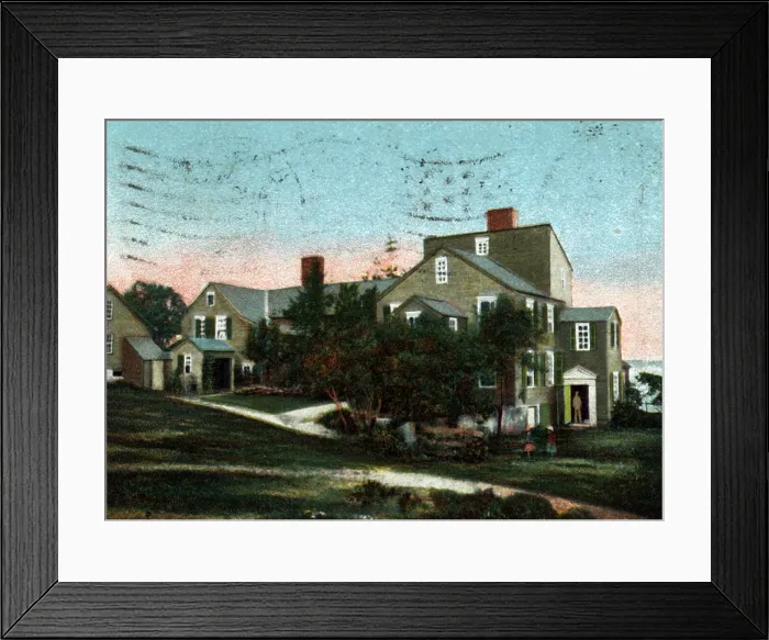 Framed Print : Greetings from Portsmouth, N.H.- Gov. Benning Wentworth mansion. Built 1750. color halftone, ca. 1905 Framed Print : Greetings from Portsmouth, N.H.- Gov. Benning Wentworth mansion. Built 1750. color halftone, ca. 1905