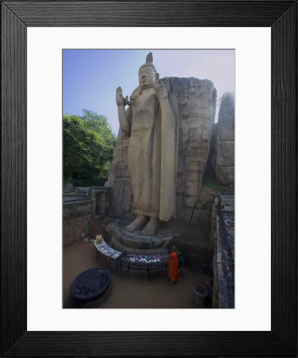 Framed Print : SRI LANKA. Aukana. Aukana Buddha (5th c.), 12 m. high. AISA / Everett Collection**US SALES ONLY**