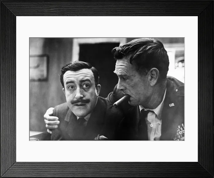 Framed Print : DR. STRANGELOVE, (aka DR. STRANGELOVE OR: HOW I LEARNED TO STOP WORRYING AND LOVE THE BOMB), from left, Peter Sellers, Sterling Hayden, 1964 Framed Print : DR. STRANGELOVE, (aka DR. STRANGELOVE OR: HOW I LEARNED TO STOP WORRYING AND LOVE THE BOMB), from left, Peter Sellers, Sterling Hayden, 1964