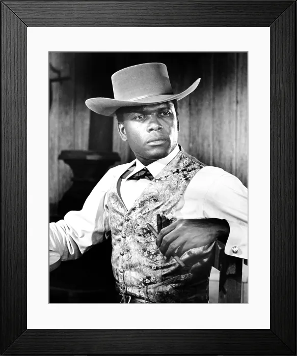 Framed Print : DUEL AT DIABLO, Sidney Poitier, 1966