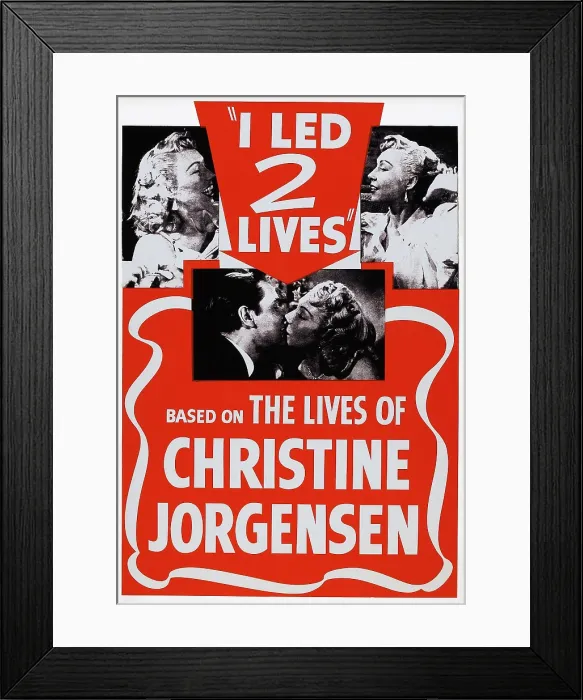 Framed Print : GLEN OR GLENDA, (aka I LED 2 LIVES), US poster art, center, from left: Ed Wood, Dolores Fuller, 1953 Framed Print : GLEN OR GLENDA, (aka I LED 2 LIVES), US poster art, center, from left: Ed Wood, Dolores Fuller, 1953