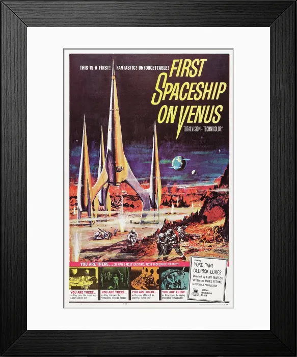 Framed Print : FIRST SPACESHIP ON VENUS, (aka DER SCHWEIGENDE STERN), US poster art, 1962