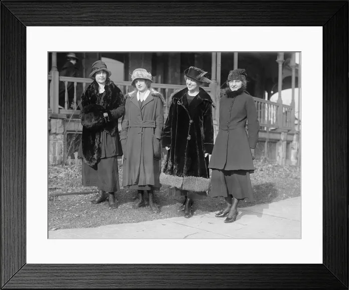 Framed Print : Group portrait of Polish-American young women in 1918 Framed Print : Group portrait of Polish-American young women in 1918