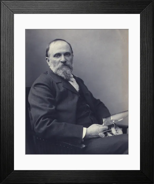 Framed Print : Thomas Hovenden (1840-1895), Irish American painter, emigrated to the U.S. in 1863. His best know work is THE LAST MOMENTS OF JOHN BROWN. Ca. 1890 portrait by Clayton Harris Framed Print : Thomas Hovenden (1840-1895), Irish American painter, emigrated to the U.S. in 1863. His best know work is THE LAST MOMENTS OF JOHN BROWN. Ca. 1890 portrait by Clayton Harris