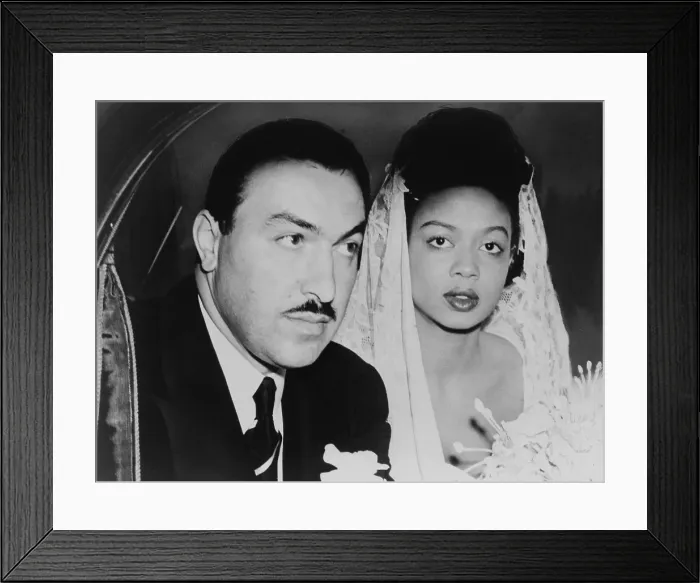 Framed Print : Harlem Congressman marries Jazz Singer. Adam Clayton Powell, Jr. and his bride, Hazel Dorothy Scott, on their 1945 wedding day Framed Print : Harlem Congressman marries Jazz Singer. Adam Clayton Powell, Jr. and his bride, Hazel Dorothy Scott, on their 1945 wedding day
