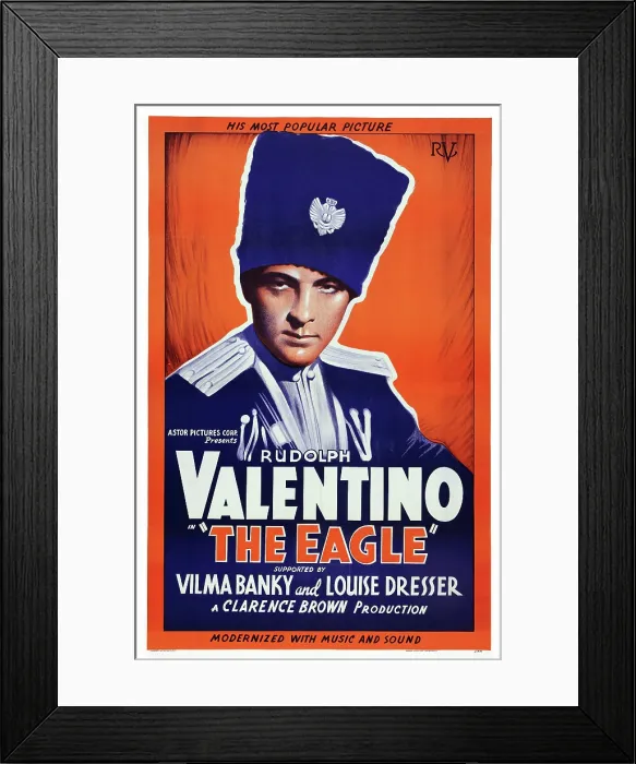 Framed Print : THE EAGLE, US poster art, Rudolph Valentino, 1925 Framed Print : THE EAGLE, US poster art, Rudolph Valentino, 1925