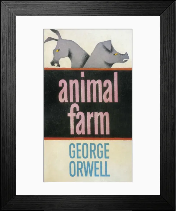 Framed Print : ORWELL, George (1903-1950). Title page of an edition from 1946 in Chicago of 'Aninal Farm'. AISA / Everett Collection - Image has fine art copyright