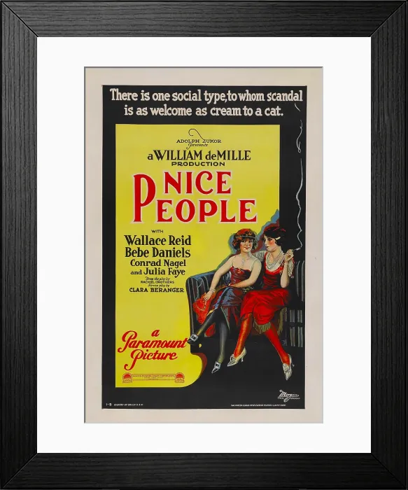 Framed Print : NICE PEOPLE, from left: Bebe Daniels, Julia Faye, 1922