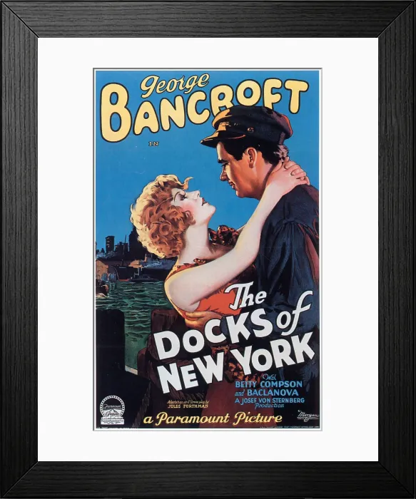 Framed Print : THE DOCKS OF NEW YORK, Betty Compson, George Bancroft, 1928