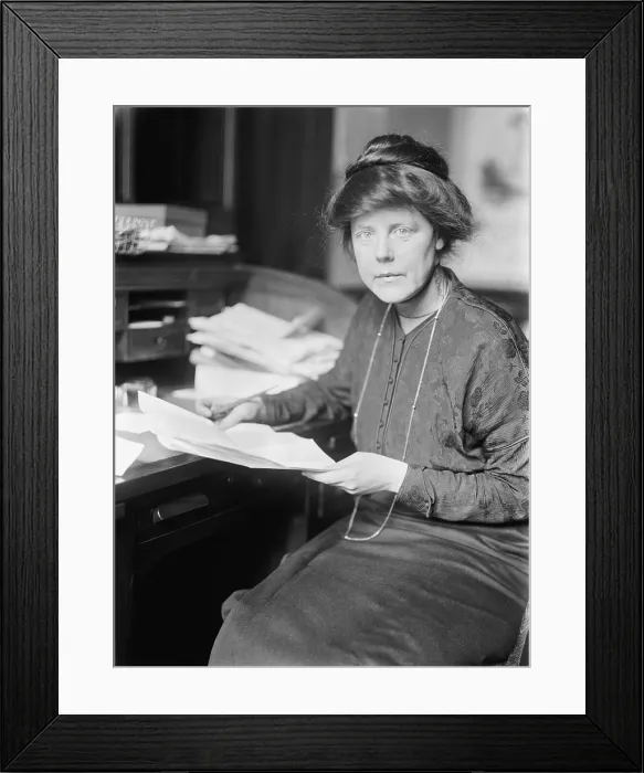 Framed Print : Lucy Burns (1879-1966), American women's rights advocate was a founder, with Alice Paul, of the National Woman's Party Framed Print : Lucy Burns (1879-1966), American women's rights advocate was a founder, with Alice Paul, of the National Woman's Party