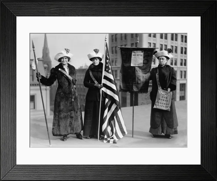 Framed Print : The Suffrage Hike of 1912 from Manhattan to Albany was staged to bring attention to issue of women's suffrage