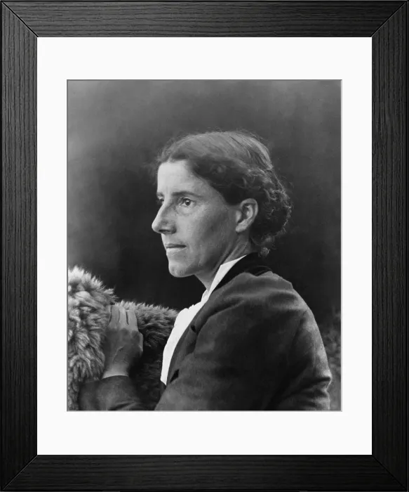 Framed Print : Charlote Perkins Gilman (1860-1935), American socialist and writer, author of the very popular and successful book, WOMEN AND ECONOMICS, 1898