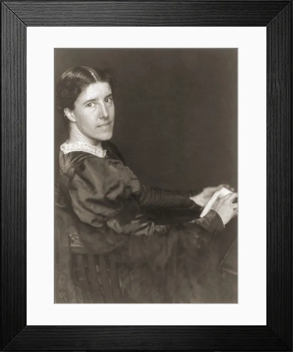 Framed Print : Charlote Perkins Gilman (1860-1935), American writer established a theoretic foundation for 20th century feminism and the woman's rights movement