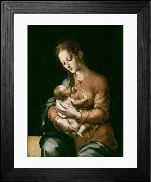 Framed Print : MORALES, Luis de (1515-1586). The Virgin and Child. 1525. Mannerism art. Oil on canvas. SPAIN. Madrid. Prado Museum