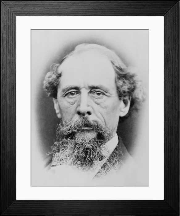 Framed Print : Charles Dicken's (1812-1870), portrait from the 1860s
