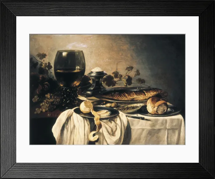 Framed Print : CLAESZPieter (1597-1661). Breakfast. 1646. Dutch school. Baroque art. Oil on wood. RUSSIA. Moscow. Pushkin Museum of Fine Arts. AISA / Everett Collection (11789)**US SALES ONLY**