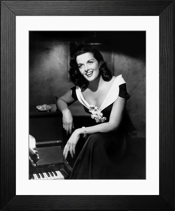 Framed Print : HIS KIND OF WOMAN, Jane Russell, in a dress by Howard Greer, 1951 Framed Print : HIS KIND OF WOMAN, Jane Russell, in a dress by Howard Greer, 1951