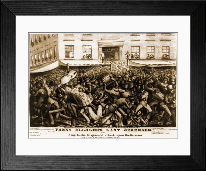Framed Print : Fanny Elssler (1810-1884), Austrian ballerina, indirectly caused a riot in New York during her 1840 tour