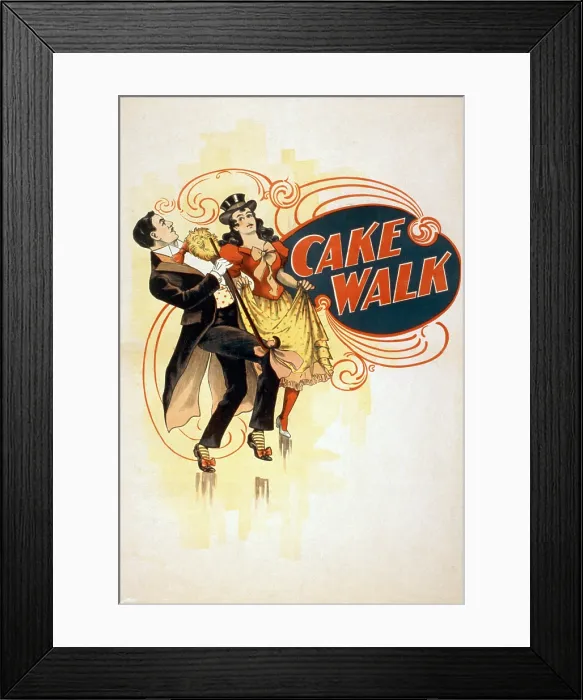 Framed Print : The Cake Walk was a popular dance in theater and ballrooms in the 1890's Framed Print : The Cake Walk was a popular dance in theater and ballrooms in the 1890's