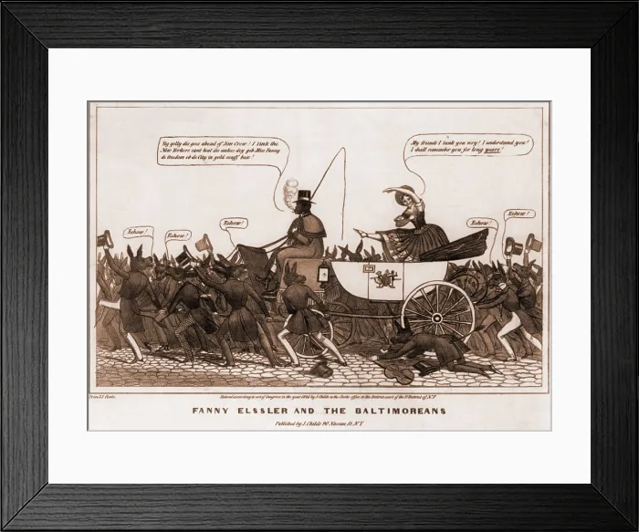 Framed Print : Fanny Elssler (1810-1884), Austrian ballerina, caused a sensation when she was the first European prima ballerina to tour America
