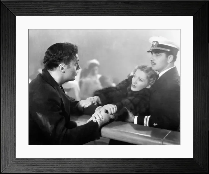 Framed Print : HISTORY IS MADE AT NIGHT, from left: Charles Boyer, Jean Arthur, John Marston, 1937