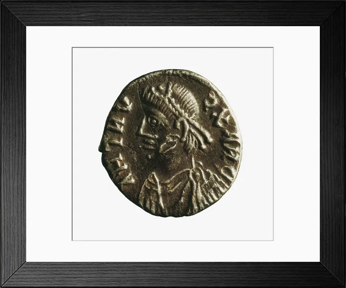 Framed Print : Gunthamund (450 - 496). King of the Vandals and Alans (484-496). Silver coin. Coin. FRANCE. Paris. National Library. AISA / Everett Collection (25435)**US SALES ONLY** Framed Print : Gunthamund (450 - 496). King of the Vandals and Alans (484-496). Silver coin. Coin. FRANCE. Paris. National Library. AISA / Everett Collection (25435)**US SALES ONLY**
