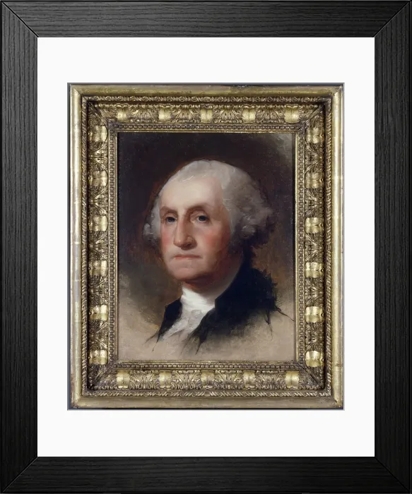 Framed Print : Portrait of George Washington 1732-1899 by Thomas Sully. 1820