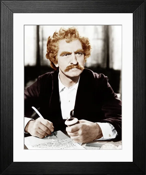 Framed Print : THE ADVENTURES OF MARK TWAIN, Fredric March, (as Mark Twain), 1944 Framed Print : THE ADVENTURES OF MARK TWAIN, Fredric March, (as Mark Twain), 1944