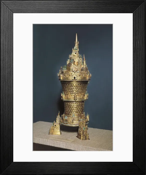 Framed Print : Cup in golden copper (15th c.)made in Germany. Jewelry. UNITED KINGDOM. London. Victoria and Albert Museum. AISA / Everett Collection (33819)**US SALES ONLY**